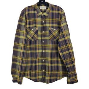 DENIM & SUPPLY Ralph Lauren Shirt Mens XXL Brown Plaid Casual Button Up